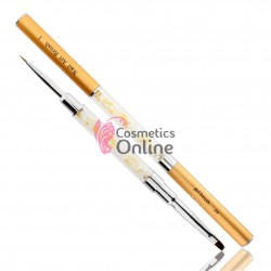 Pensula de unghii Mollylac cu 2 capete pt constructie unghii cu Gel  nr 2 si pictura nr 1, model 77322